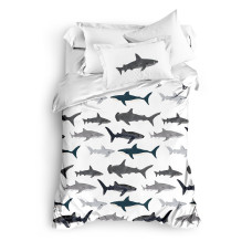 Півтораспальний комплект постільної білизни Home Line "Акули shark" 151343