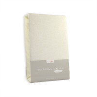 Простирадло трикотажне на резинці (кремове) 200х200см 150677