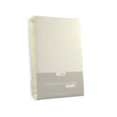 Простирадло трикотажне на резинці (кремове) 160х200см 150675