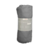 Простирадло трикотажне на резинці (сіре) 160х200см 150633