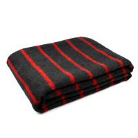 Ковдра ткана Home Line (червона смужка) 140х205см 150519