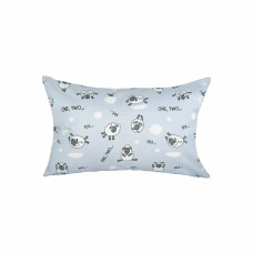 Наволочка бязева дитяча "Ягнята" (сіро-блакитний) 40х60см 169104