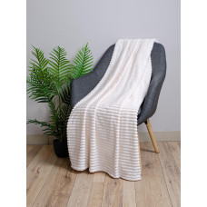 Плед флісовий Фланель молочний 200х220 191742