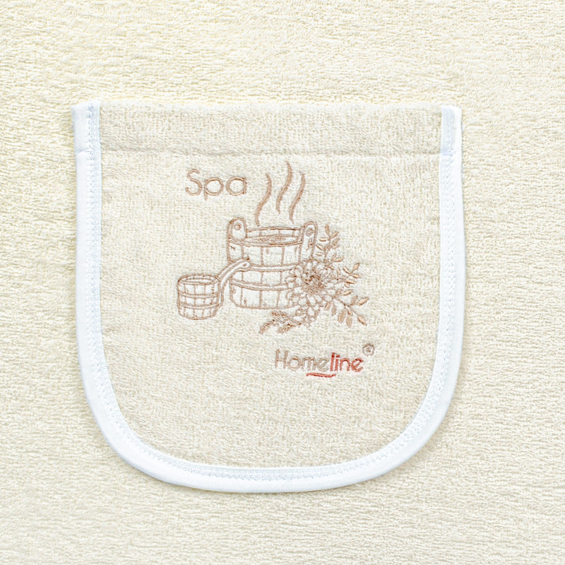 Сарафан махровий Home Line з вишивкою (кремовий) XXL/XXXL в сумці 178928