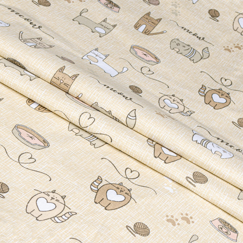 Підковдра бязева Home Line "Котяча радість" (пісчано-рожевий) 145х215см 175861