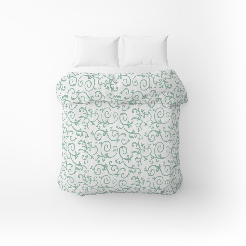 Підковдра бязева Home Line "Вензель" (зелений) 145х215см 165101