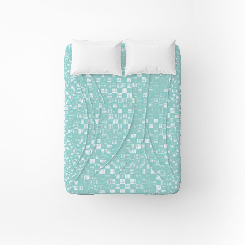 Простирадло бязеве Home Line "Клітинка" (бірюзова) 145х215см 163846