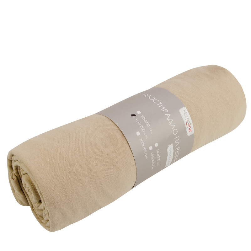 Простирадло трикотажне на резинці Home Line (бежеве) 90х200см 154846