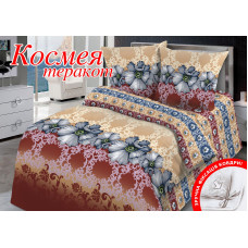 Сімейний комплект постільної білизни Home Line "Космея" (теракотовий) 113159