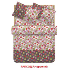 Сімейний комплект постільної білизни Home Line "Рапсодія" (червоний) 95674