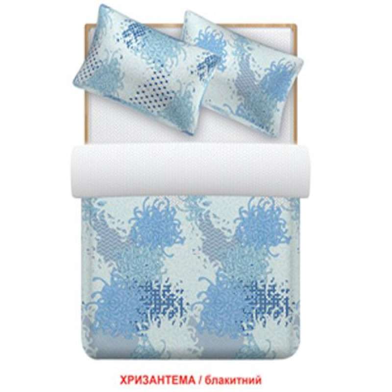 Сімейний комплект постільної білизни Home Line "Хризантема" (блакитний) 88530