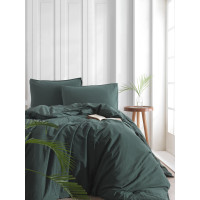 Сімейний комплект постільної білизни Limasso "Dark green" (зелений) 147929