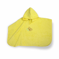 Пончо махрове дитяче з вишивкою "Ведмедик" 143833