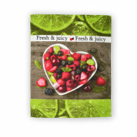 Рушник вафельний кухонний Home Line №081 "Ягідки в серці" 47х61см 142868