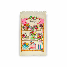 Рушник велюровий кухонний Home Line "Квіти у горщику" 40х60см 138315
