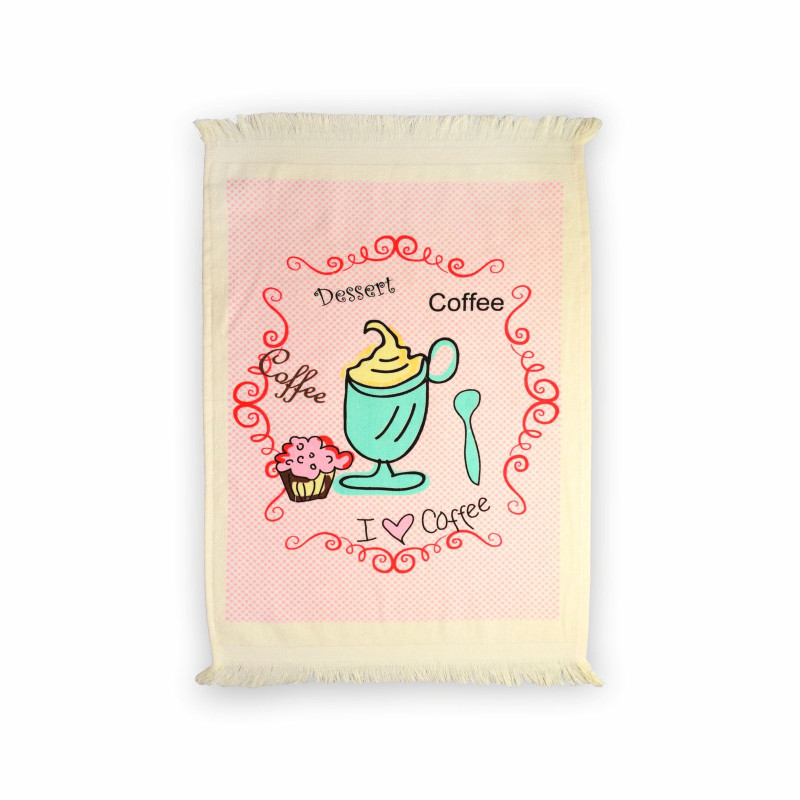 Рушник велюровий кухонний Home Line "Рожева кава" 40х60см 138313