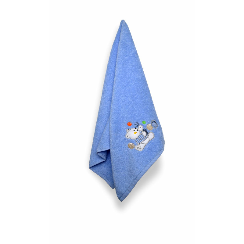Рушник махровий Home Line "Ведмедик" з вишивкою (блакитний), 50х90см 138107