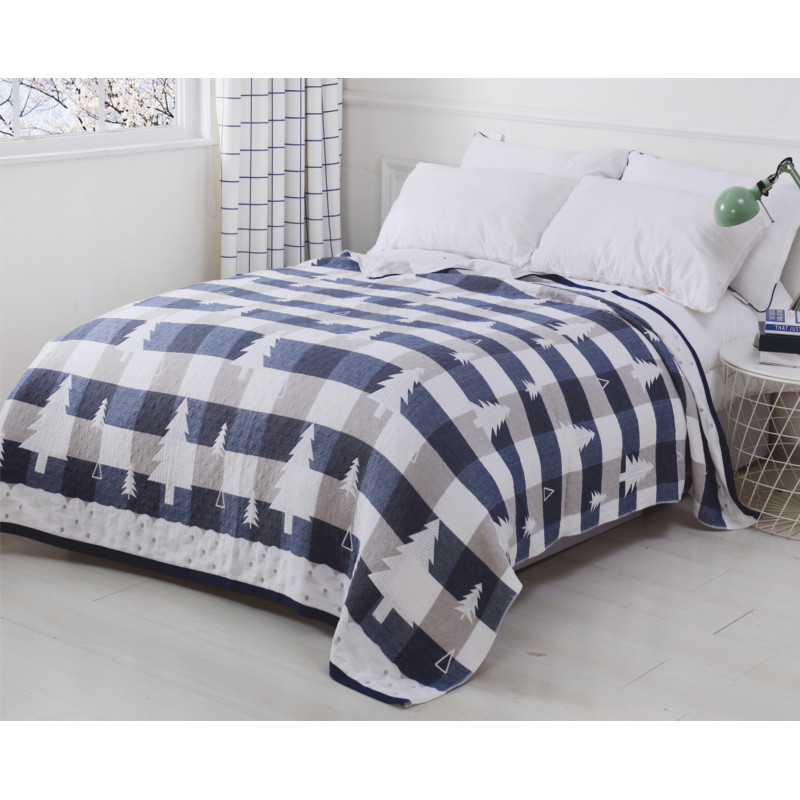 Ковдра ткана Home Line "Ялинка" (синя) 200х220см 137650