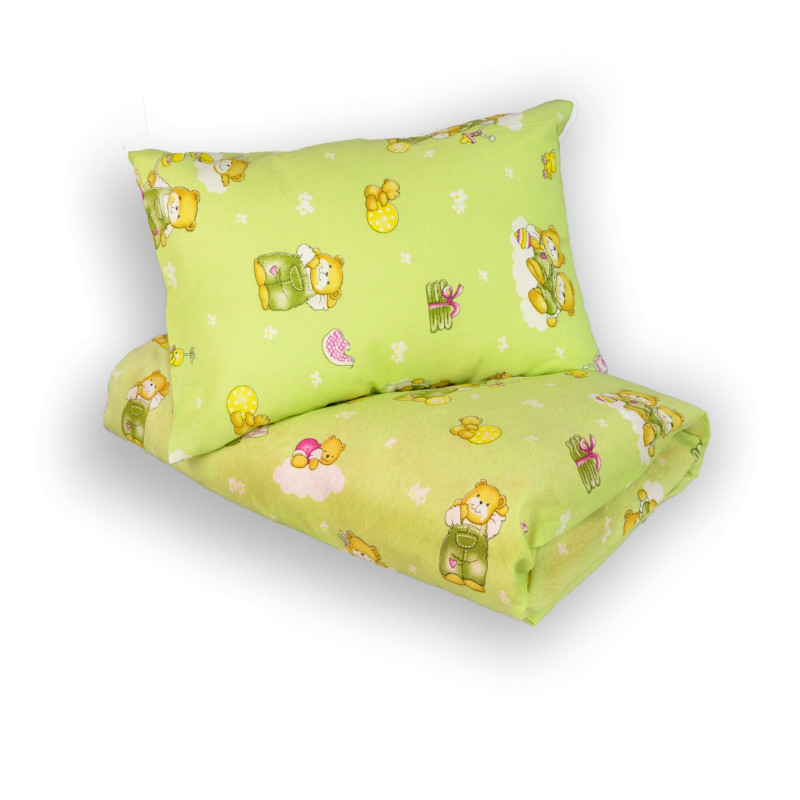 Дитячий комплект постільної білизни Home Line "Ведмедики на хмаринці" (зелений) 136450