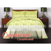 Двоспальний комплект постільної білизни Home Line "Суцвіття" (салатовий) 134718