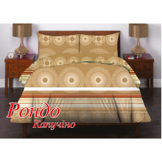 Євро комплект постільної білизни Home Line "Рондо" (капучіно) 50х70 134707