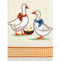 Рушник махровий кухонний Home Line "Гуси" (кремовий) 40х60см 134484