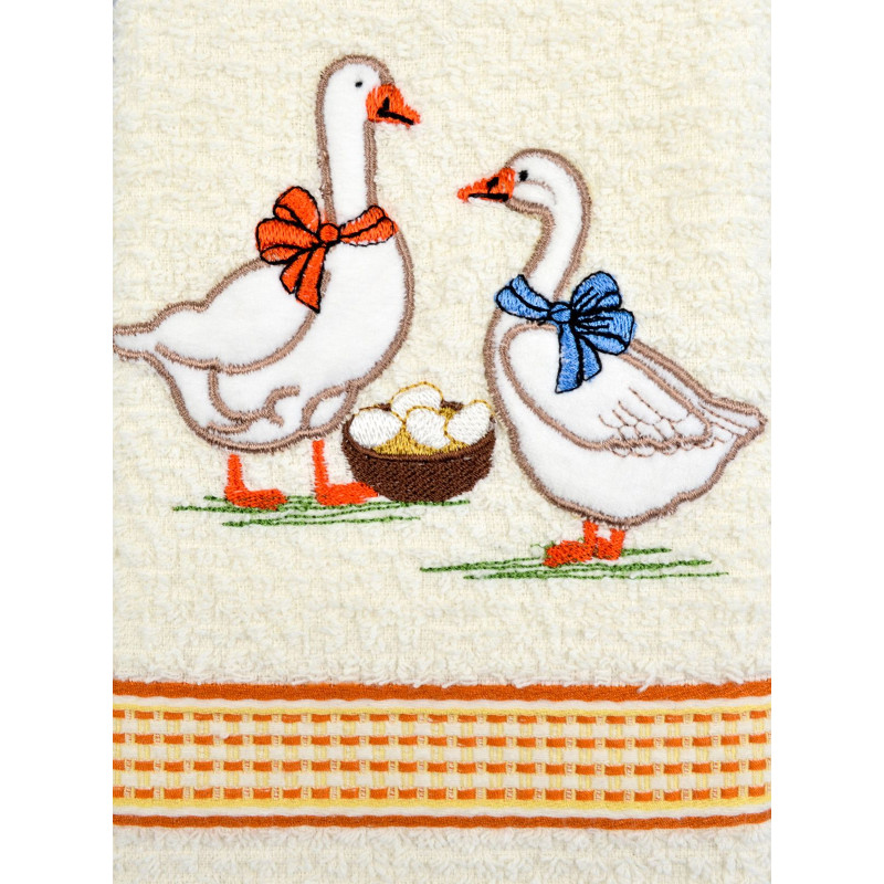 Рушник махровий кухонний Home Line "Гуси" (кремовий) 40х60см 134484