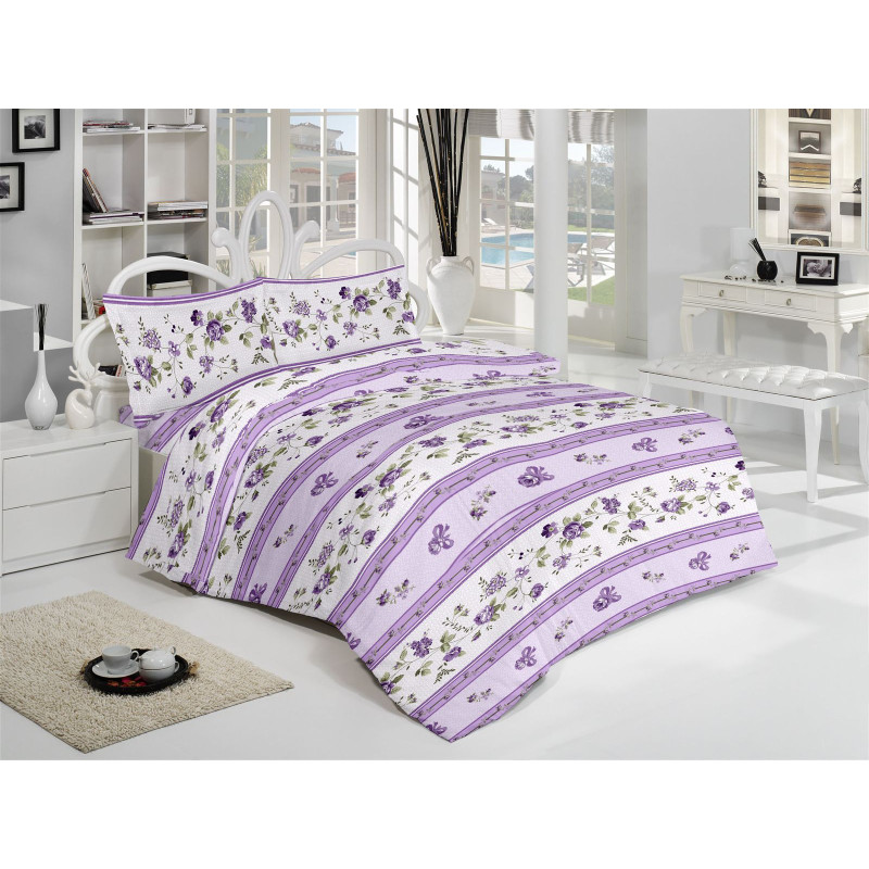 Двоспальний комплект постільної білизни Home Line "Бузок" 134114