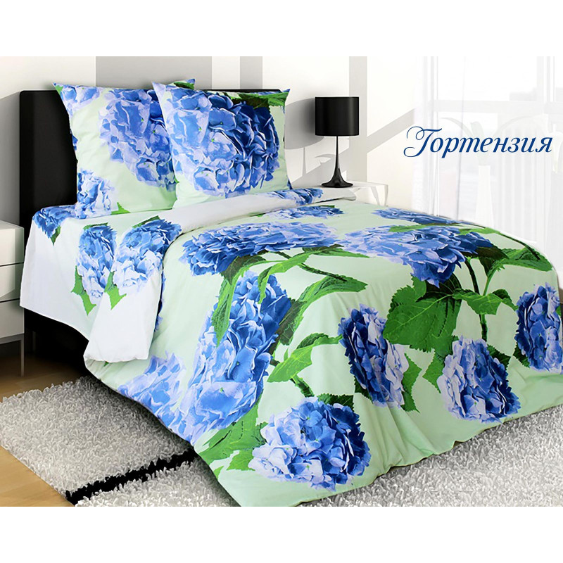 Євро комплект постільної білизни Home Line "Гортензія" 133506
