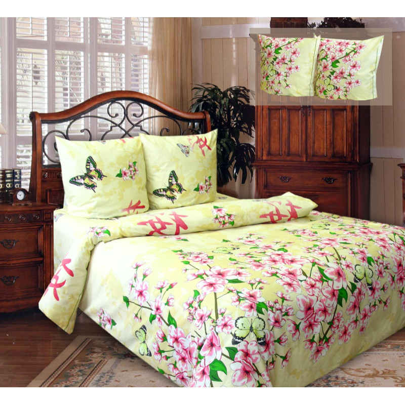 Двоспальний комплект постільної білизни Home Line "Сакура" 133471