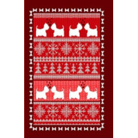 Рушник вафельний кухонний Home Line "Собаки" (червоний) 45х60см 132305