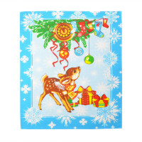 Рушник вафельний кухонний Home Line "Бембі" (блакитний) 45х60см 130987