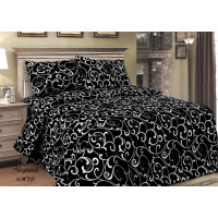 Євро комплект постільної білизни Home Line "Чорний ажур" 130751