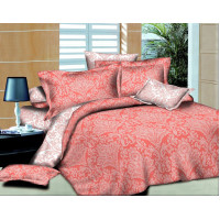Євро комплект постільної білизни Home Line "Аврора" (кораловий) 130492