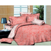 Сімейний комплект постільної білизни Home Line "Аврора" (кораловий) 130479