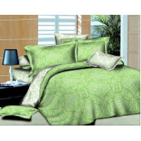 Двоспальний комплект постільної білизни Home Line "Аврора" (салатовий) 130462