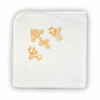 Рушник махровий Home Line "Крижма" (золотий), 90х90см 128579