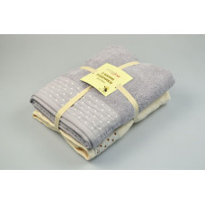 Набір махрових рушників 2 шт. Home Line (кремово-сірий), 68х128см 128198