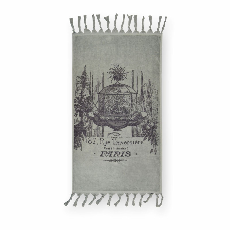 Рушник велюровий Home Line "Paris" (сірий), 68х127см 126252