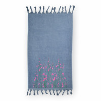 Рушник велюровий Home Line "Spring" (синій), 50х85см 126237