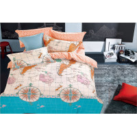 Євро комплект постільної білизни Home Line "Карта" 125874