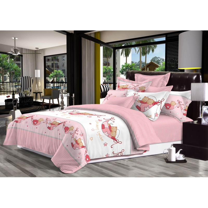 Дитячий комплект постільної білизни Home Line "Разом веселіше" (рожевий) 125855