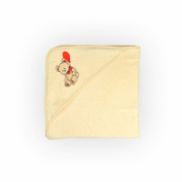 Рушник (куточок) махровий Home Line "Ведмедик з кулькою" (кремовий), 75x75см 125407