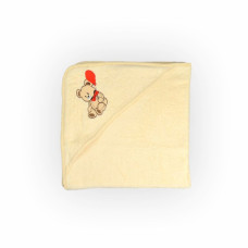 Рушник (куточок) махровий Home Line "Ведмедик з кулькою" (кремовий), 75x75см 125407