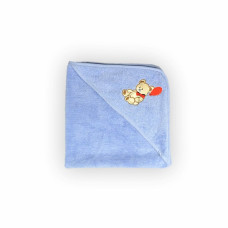 Рушник (куточок) махровий Home Line "Ведмедик з кулькою" (блакитний), 75x75см 125404