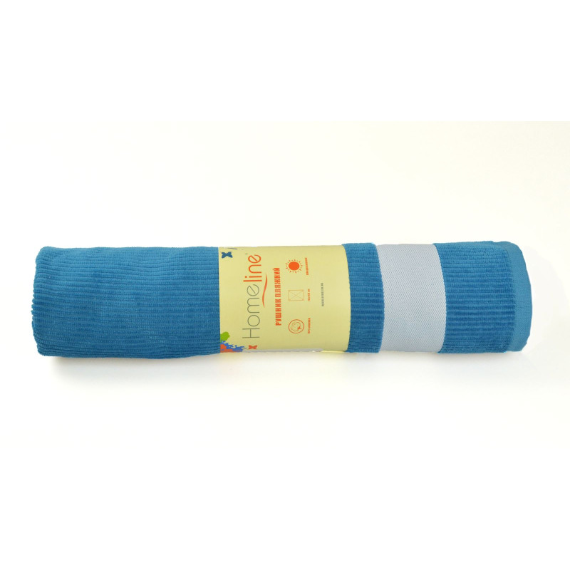 Рушник велюровий пляжний Home Line (темно-бірюзовий), 70х150см 124036