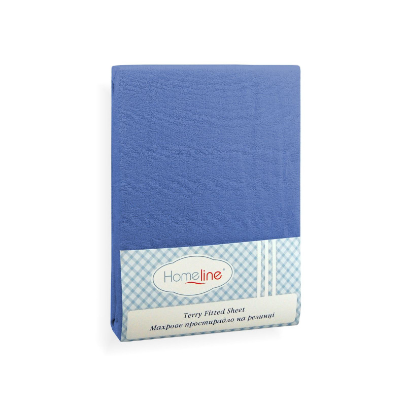 Простирадло махрове на резинці Home Line (синє) 200х200см 123222