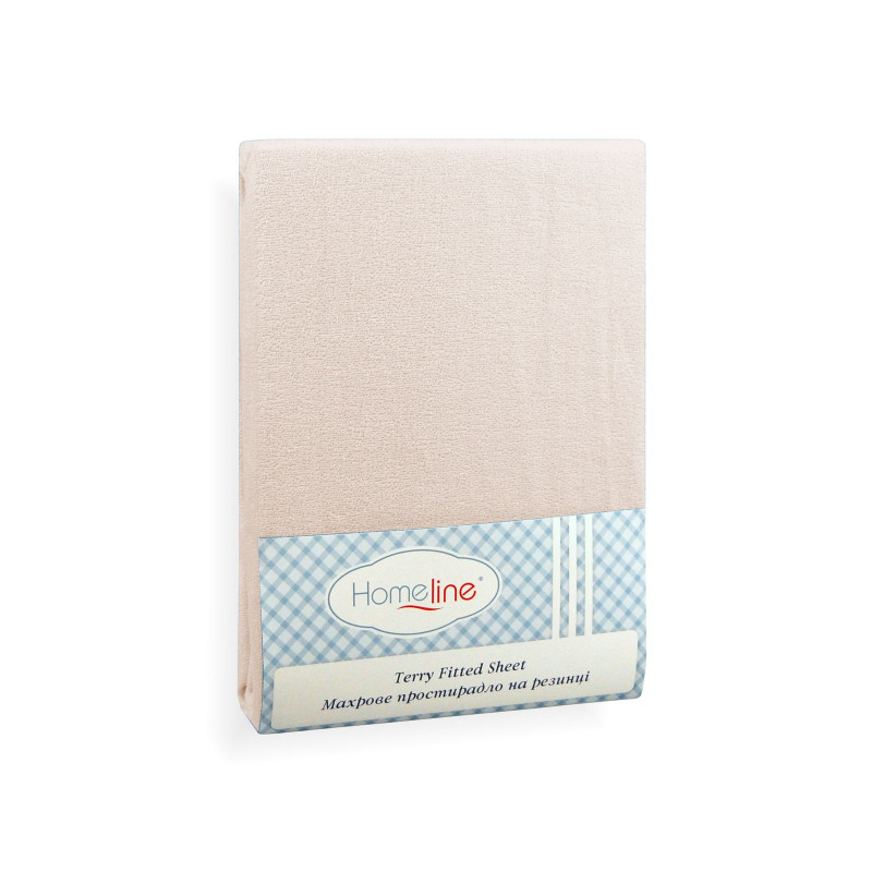 Простирадло махрове на резинці Home Line (бежеве) 200х200см 123219