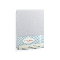 Простирадло махрове на резинці Home Line (світло-сіре) 180х200см 123215