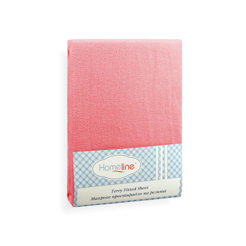 Простирадло махрове на резинці Home Line (темно-персикове) 160х200см 123209